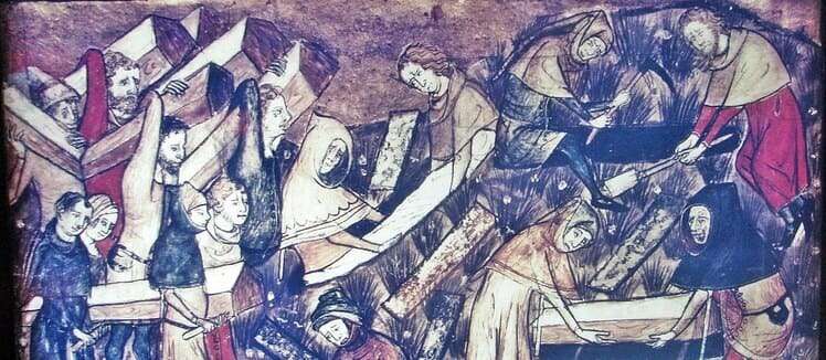 The Black Death, circa 14th century Europe