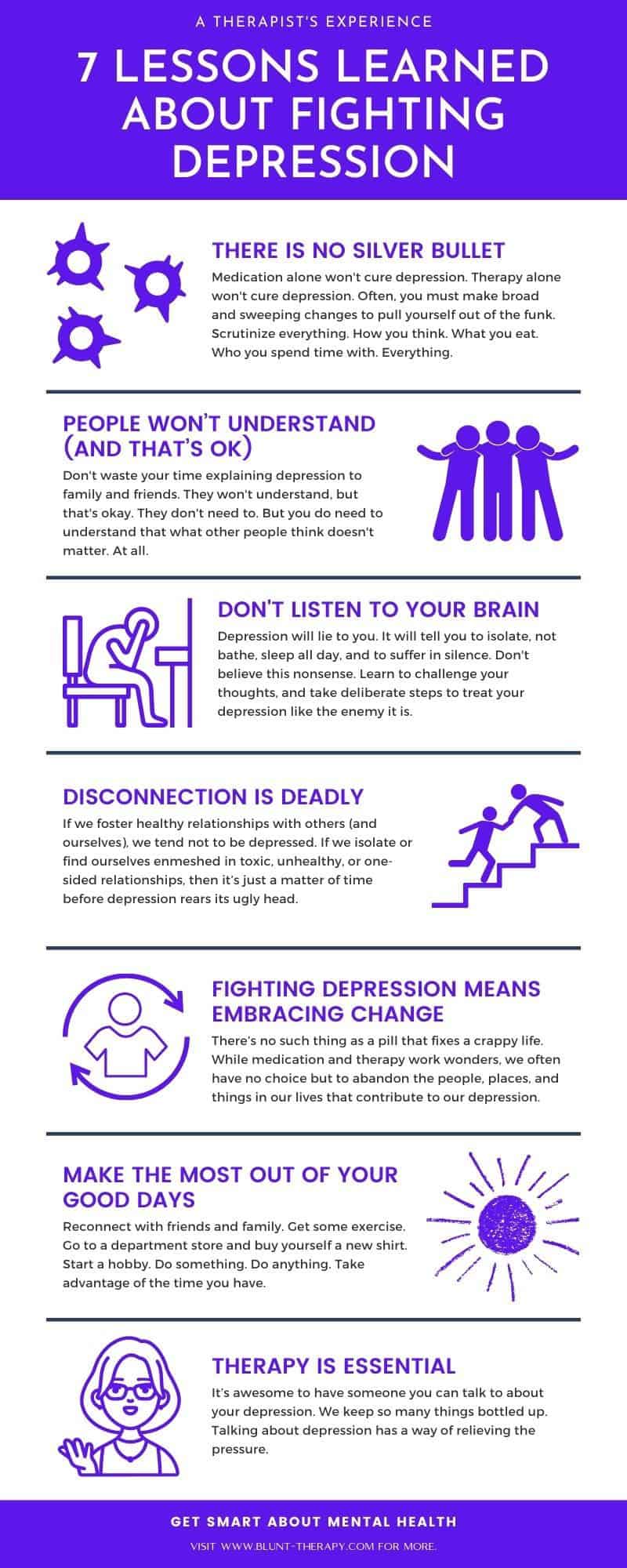 7 lessons learned about fighting depression